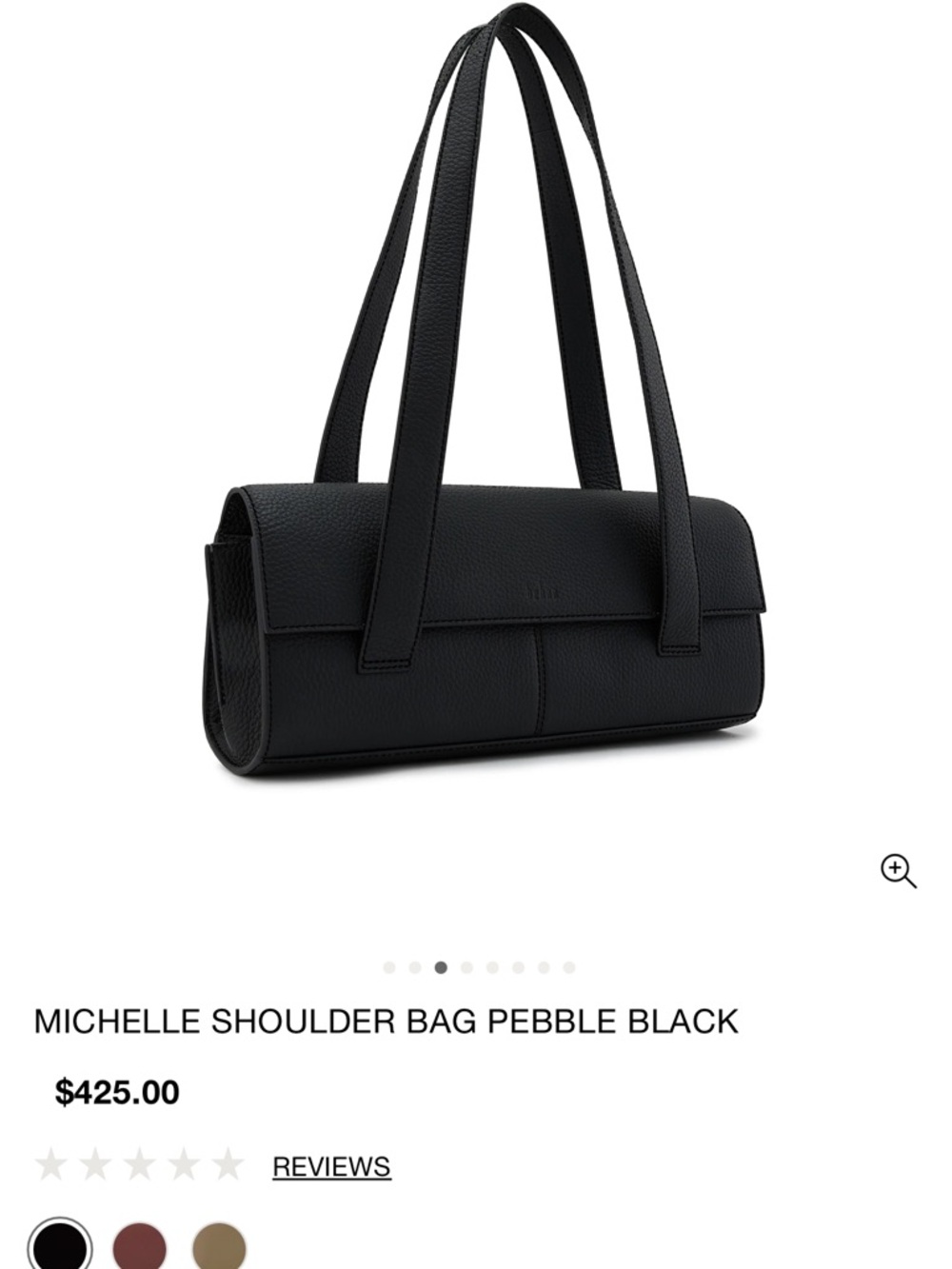 Behno NYC Black Women’s Shoulder Bag - Minimal Leather Design - Picture 6 of 10
